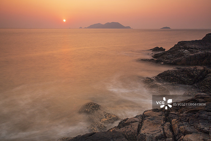海上日出——浙江省  宁波市  象山县图片素材