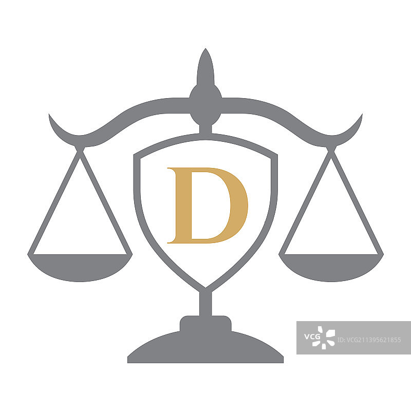 字母D盾牌律师事务所标志设计图片素材