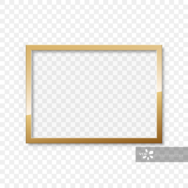 扁平风格金色边框相框图片素材