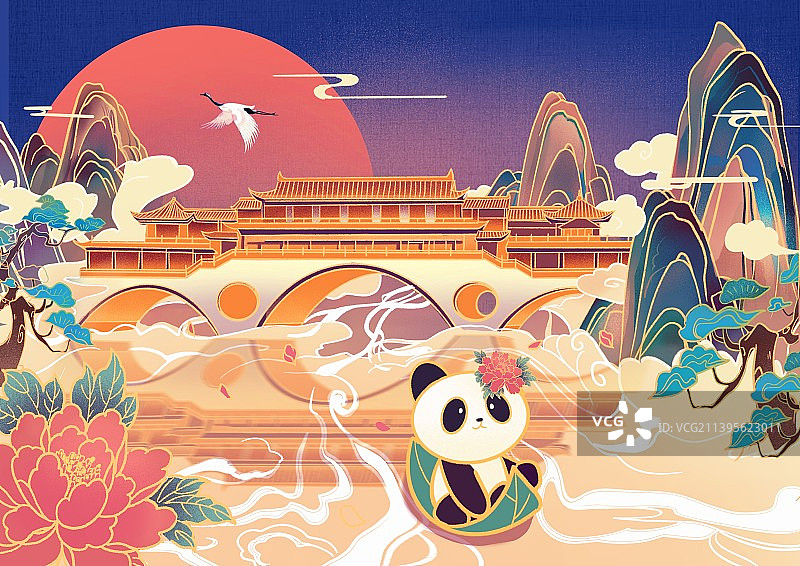 熊猫游成都图片素材