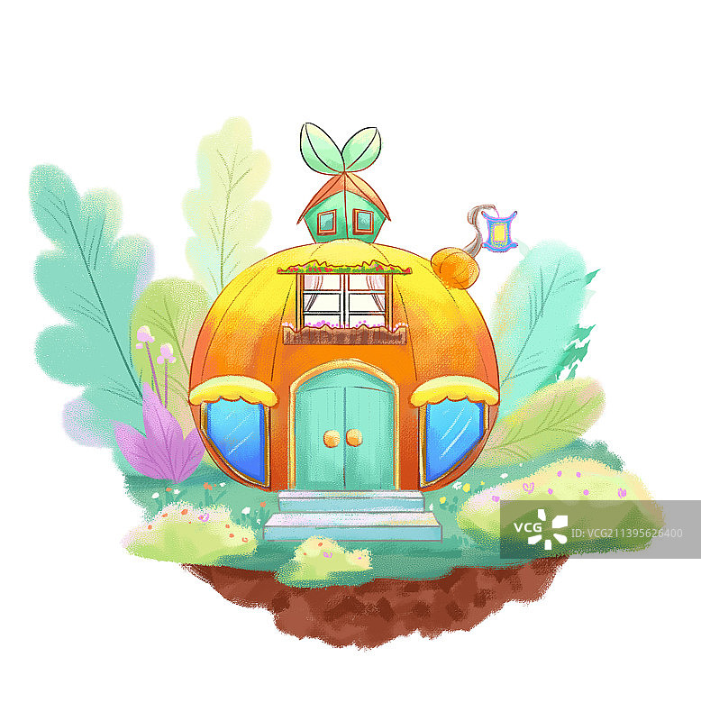 创意小房子，南瓜小屋。图片素材
