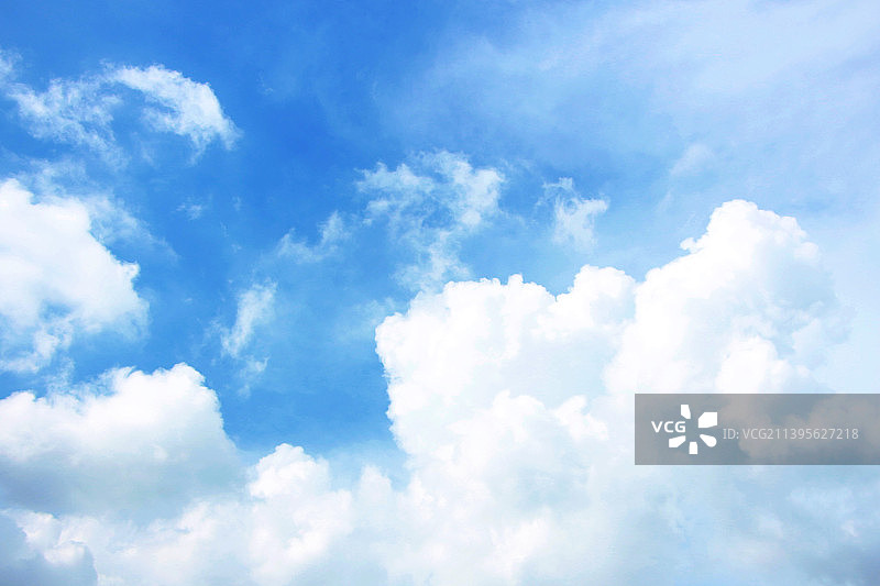 夏日里的蓝天白云图片素材