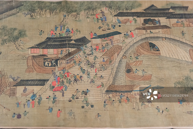 明代仿北宋张择端清明上河图图片素材