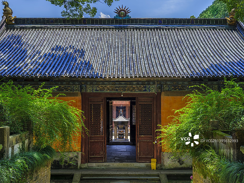 距今1400多年历史的浙江天台国清寺图片素材