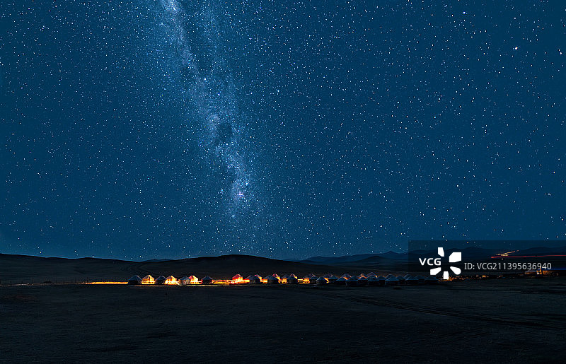 锡林郭勒草原之夜图片素材