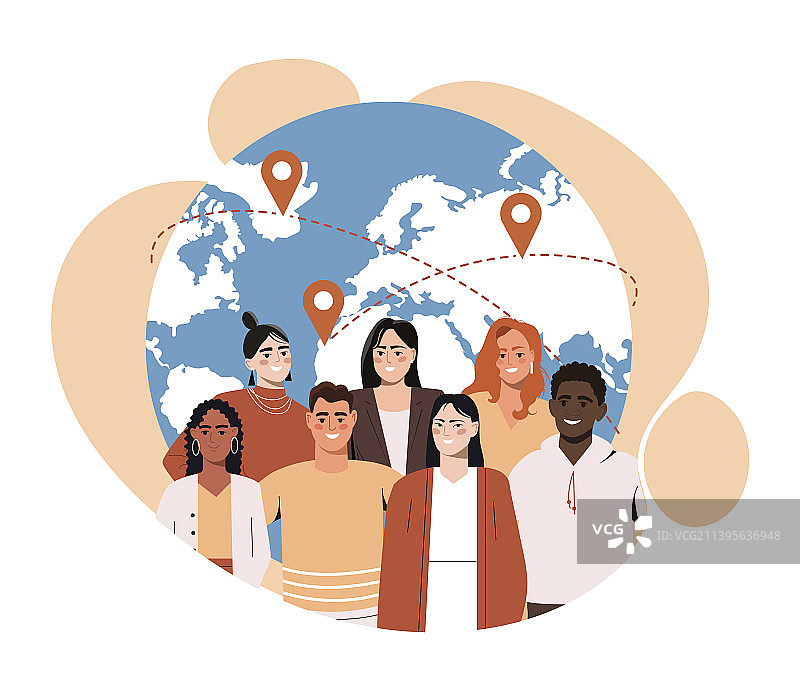 国际移民理念图片素材