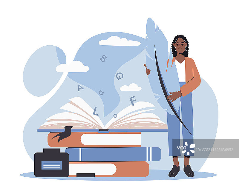 创意作家职业图片素材