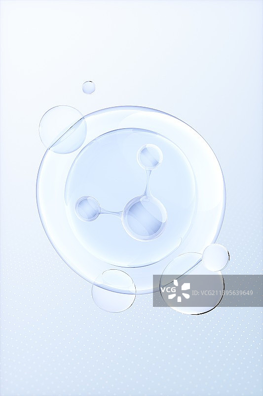 3D渲染的微观粒子图片素材