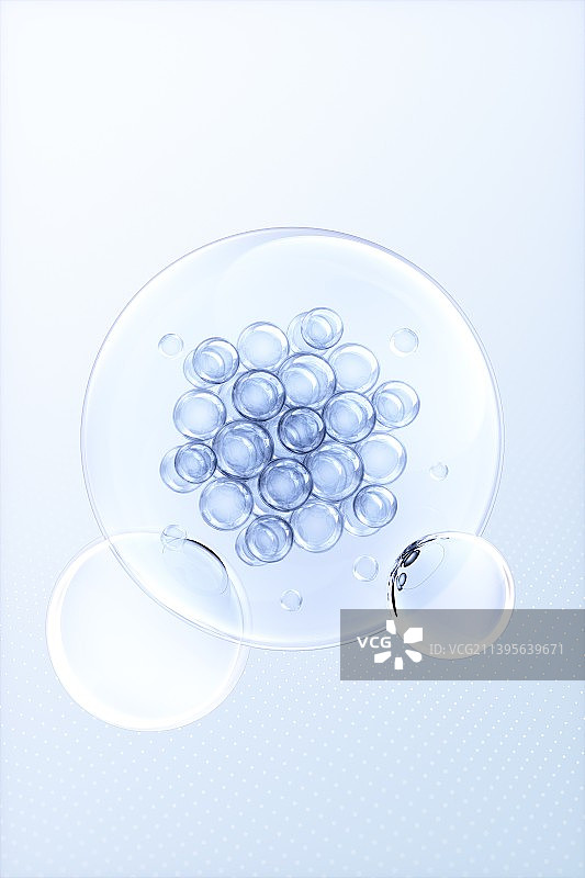 3D渲染的微观粒子图片素材