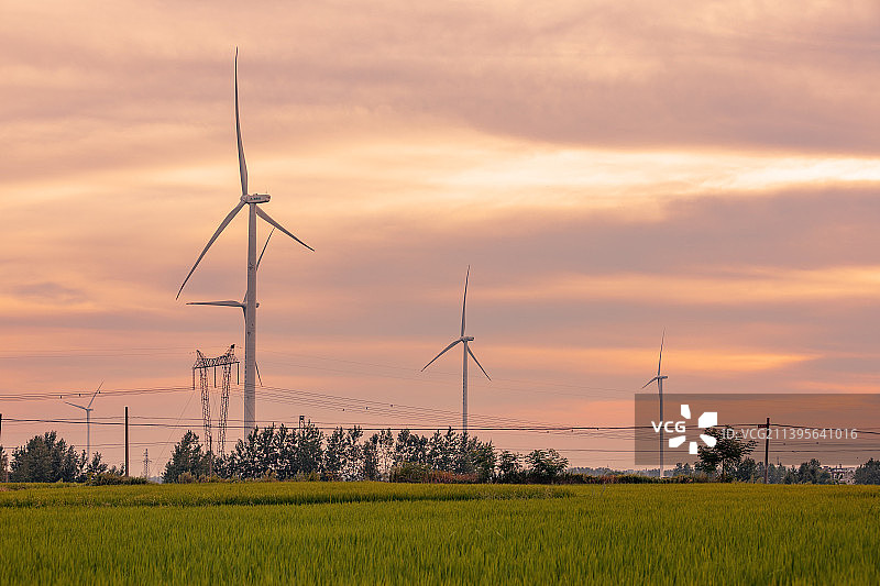 风力发电振兴乡村图片素材