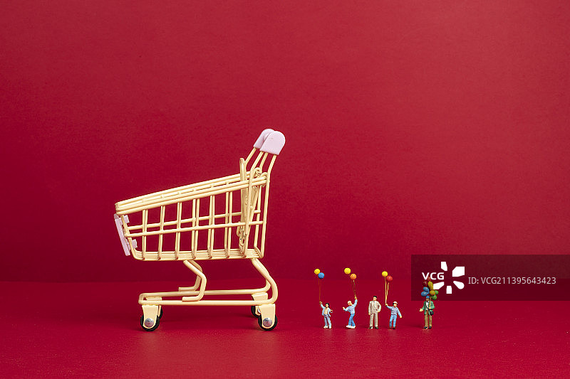 喜庆的购物节电商购物车图片素材