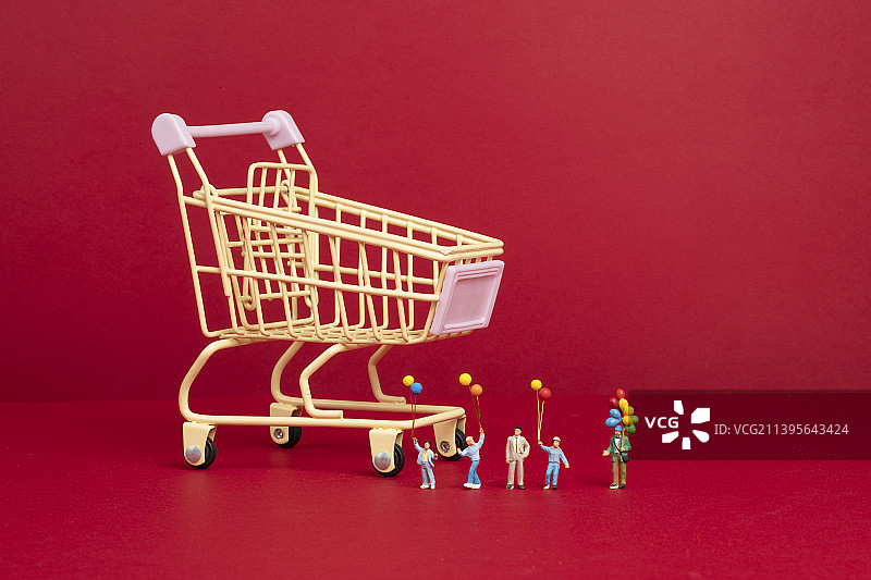 喜庆的购物节电商购物车图片素材