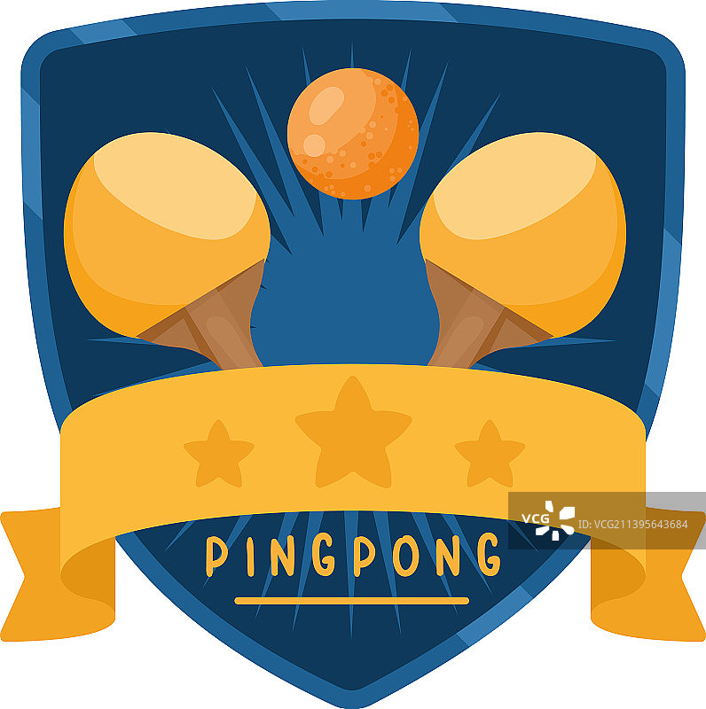 乒乓球拍盾牌图片素材