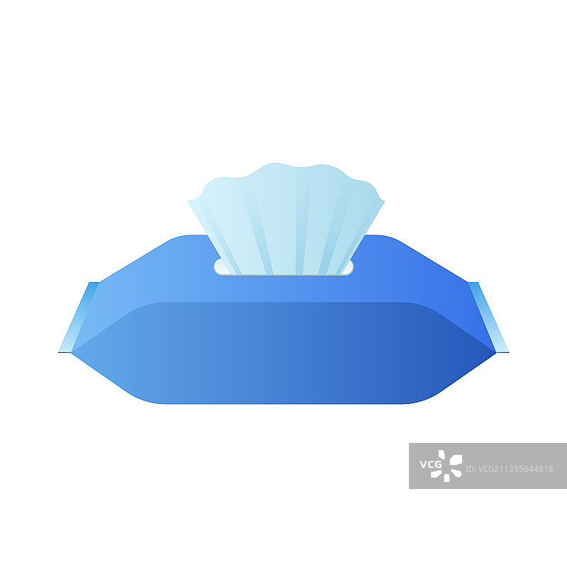 打开的湿巾或纸巾包装图片素材