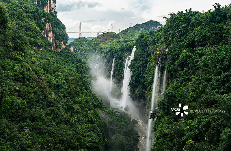 贵州黔西南马岭河峡谷瀑布群图片素材