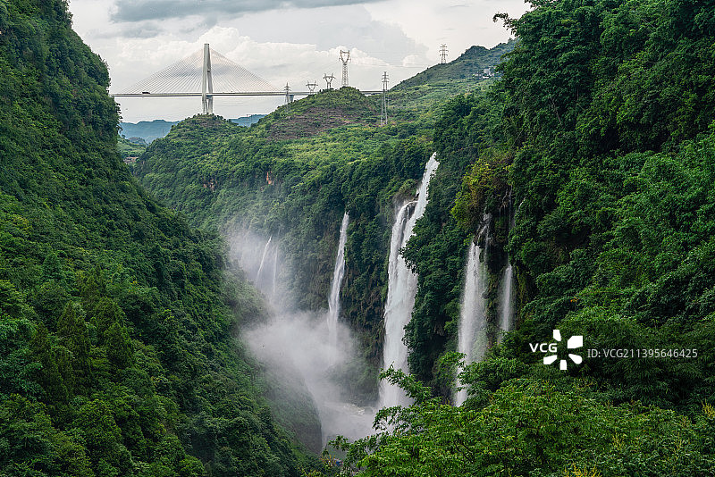 贵州黔西南马岭河峡谷瀑布群图片素材