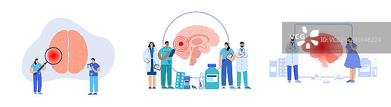 癫痫发作概念图片素材