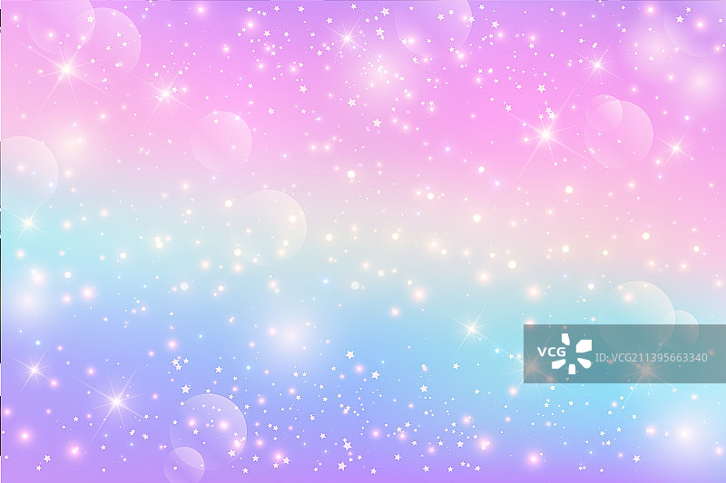星星彩虹独角兽梦幻背景图片素材