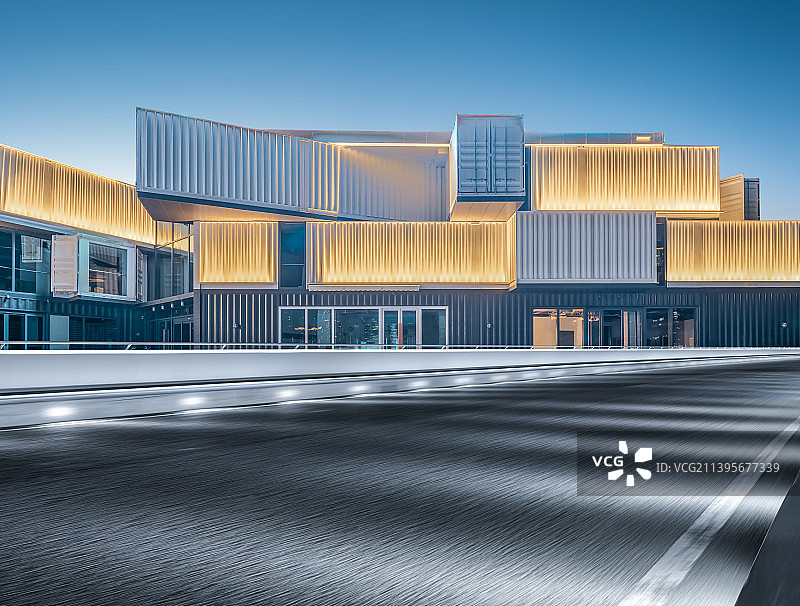 城市道路夜景图片素材