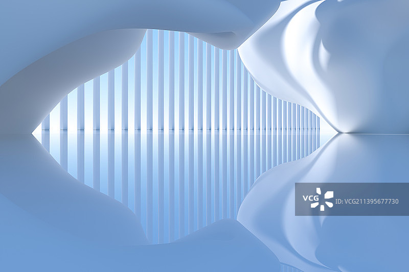 3D艺术中心建筑背景空间图片素材