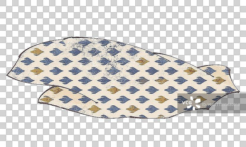 中秋节插画元素碎花布图片素材