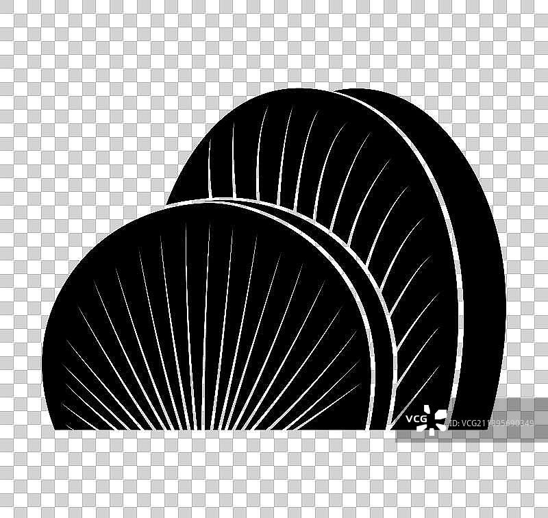 单个建筑剪影外轮廓插画图片素材