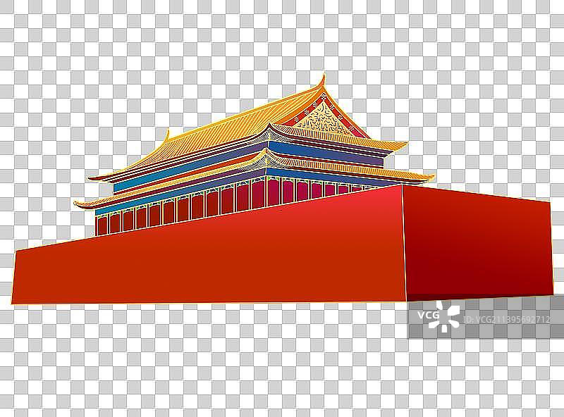 故宫城市建筑插画元素图片素材