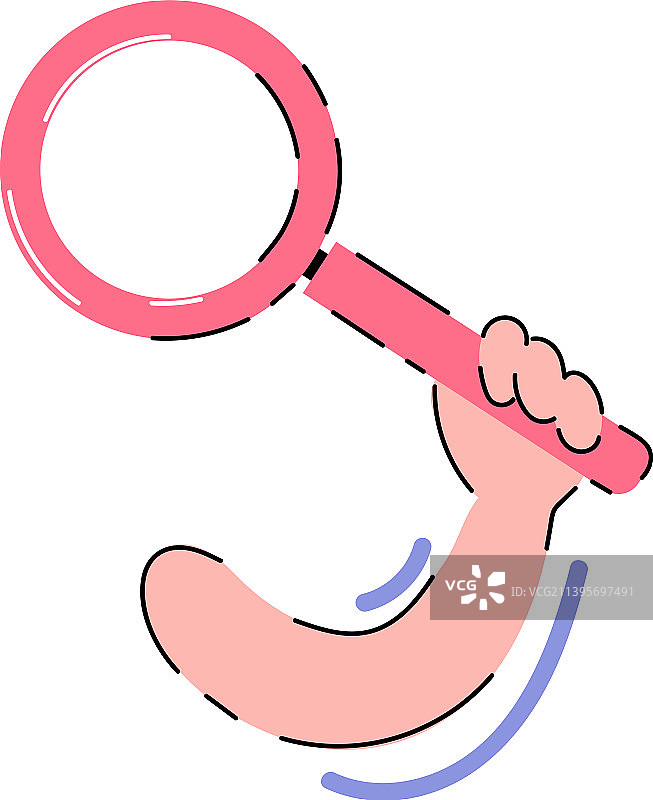 手拿放大镜搜索概念图片素材