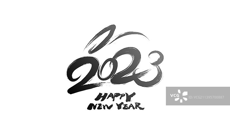 2023年中国生肖兔年标志设计图片素材