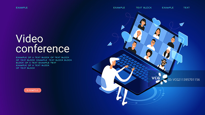在线视频通话远程通讯图片素材