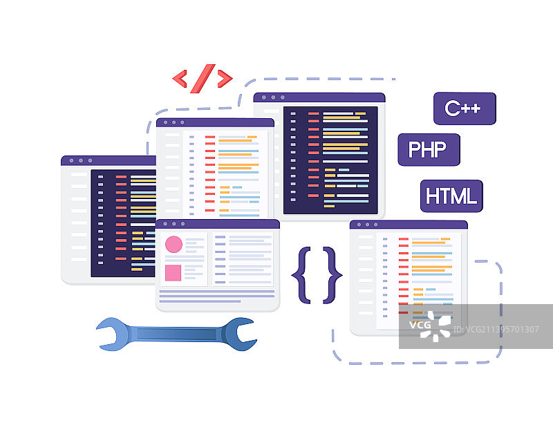 编程开发概念图片素材