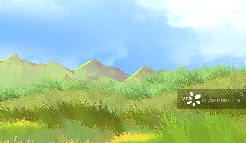 旅游目的地自然风光户外公园露营设计背景天空背景插画图片素材