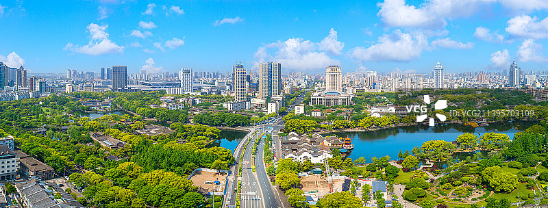 浙江宁波海曙区城市风光全景图片素材