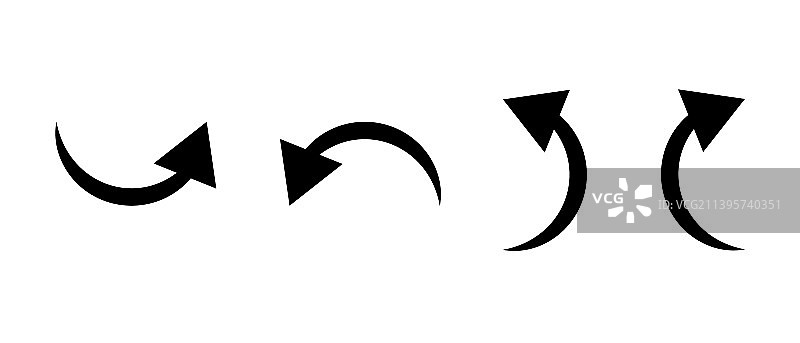 曲线箭头图标合集图片素材