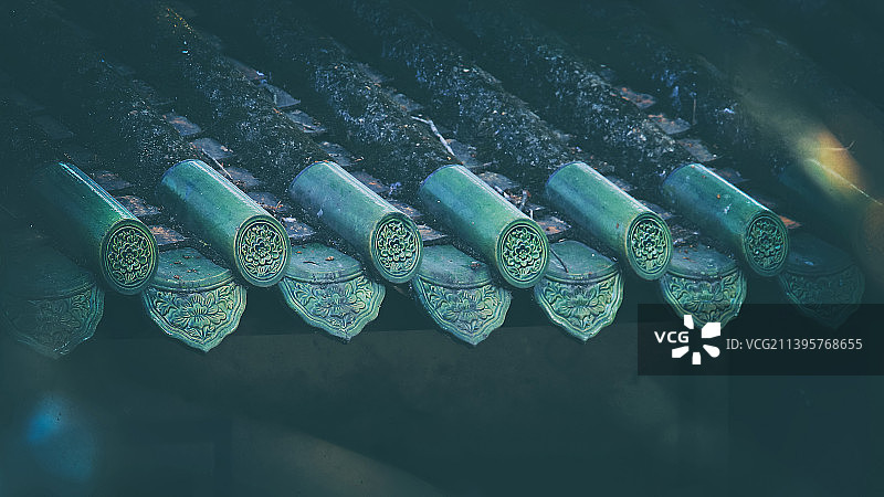 古建筑雕花屋檐|岭南流派图片素材