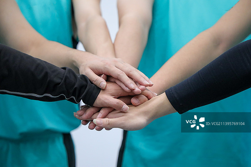 团队击掌特写图片素材