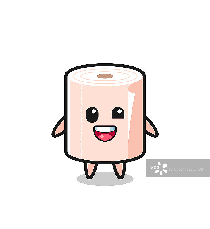姿势笨拙的卷纸角色图片素材