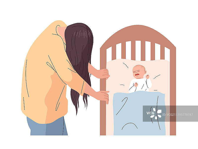 遭受产后抑郁症的女人图片素材