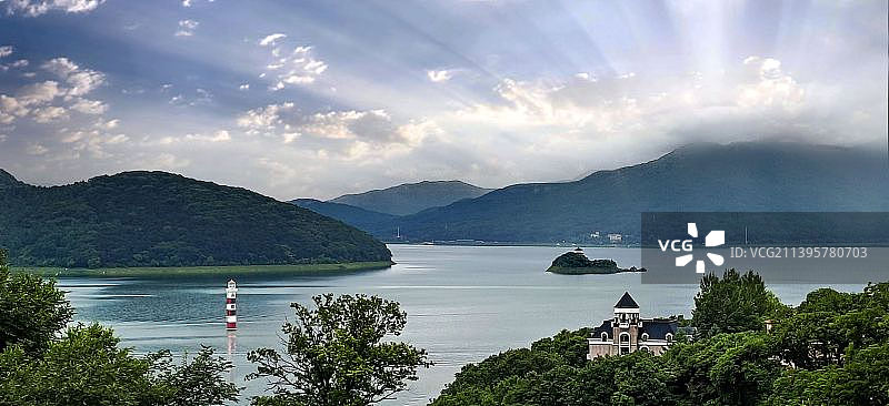 松花湖图片素材