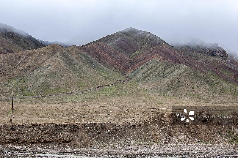 中国新疆西藏旅游风景图 219国道自行车旅行 高原高山雪山 日土达坂图片素材