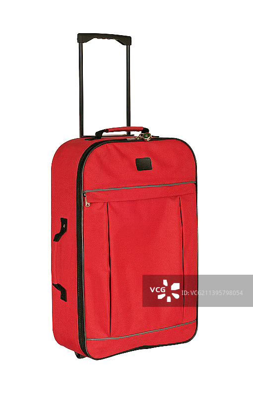 白色背景下的红色包包特写，波兰图片素材