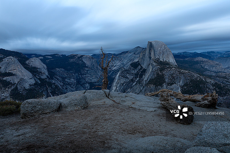 冰川点瞭望台广角长曝光，美国图片素材