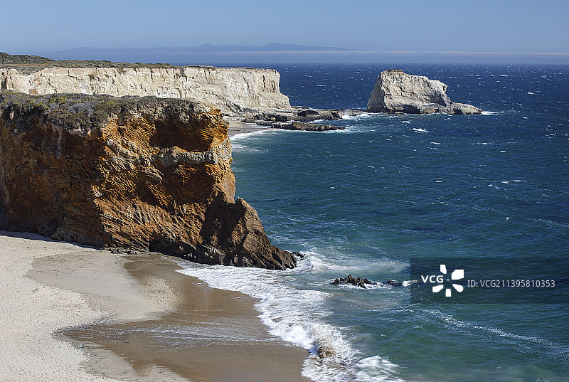 晴空万里的海景图片素材