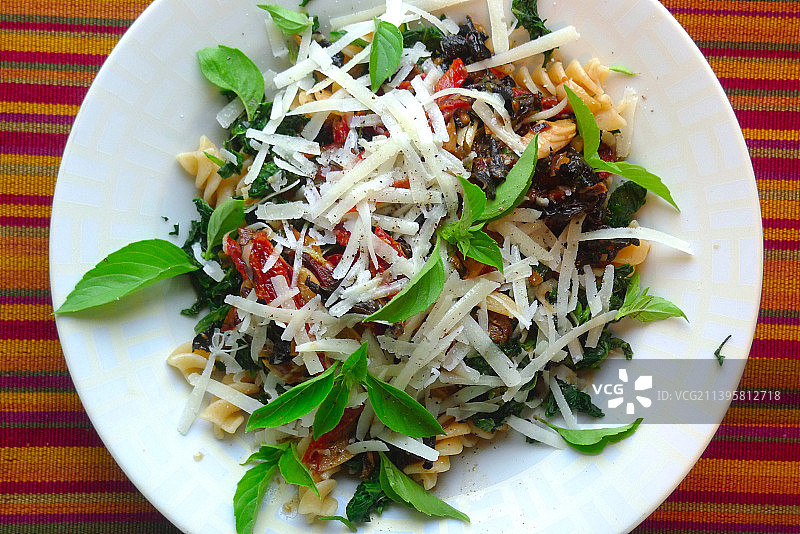 餐盘沙拉俯视图图片素材