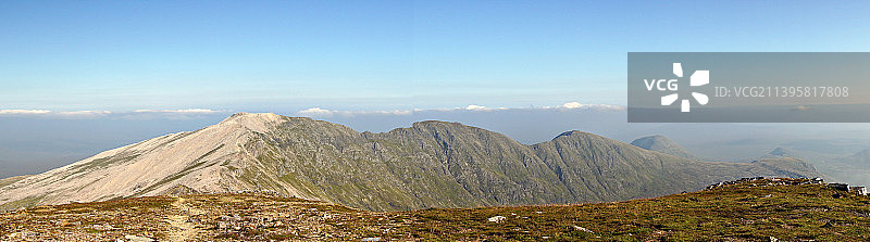 莱尔格山脉全景，英国图片素材