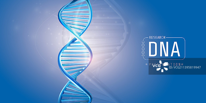 抽象演示文稿标题上的DNA螺旋图片素材
