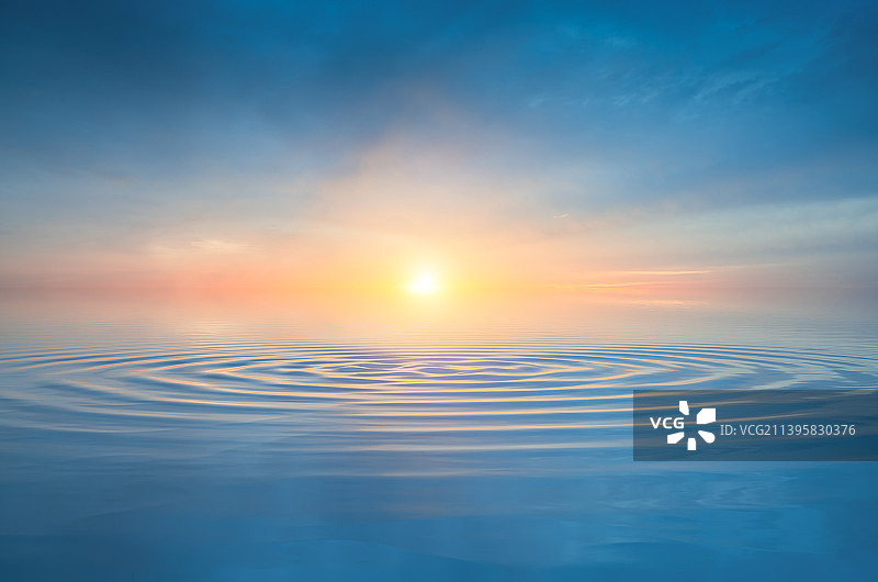 海边日出云景图片素材