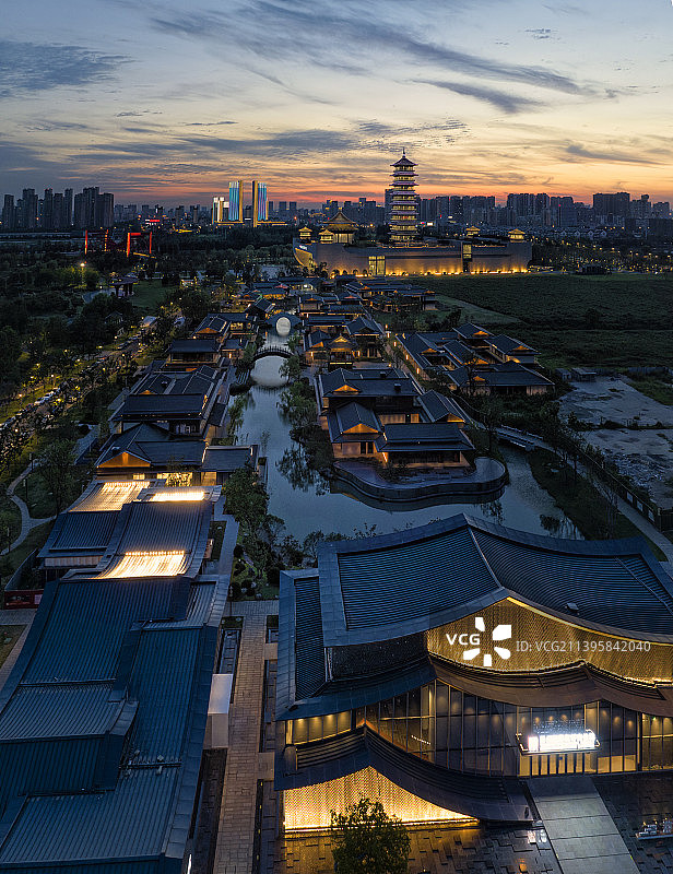 中国大运河博物馆夜景图片素材