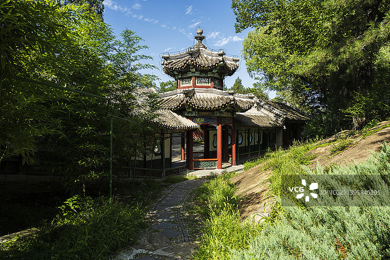 北京颐和园里的园中园～霁清轩图片素材