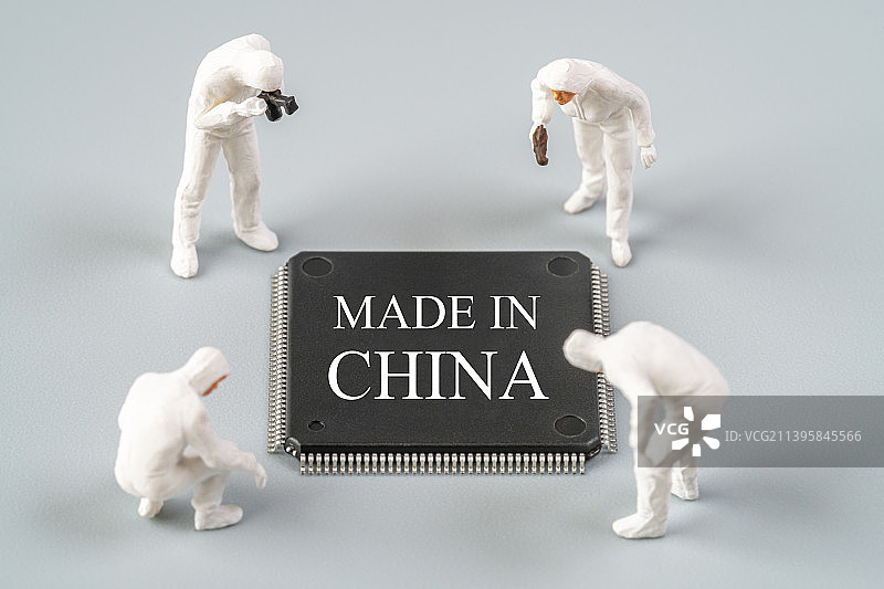 半导体芯片国产替代创意微缩景观图片素材